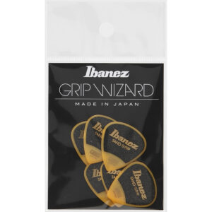 Ibanez PPA16MSG-YE - Grip Wizard Guitar Picks 0.80mm Sand Grip Medium (6 Pack) - Yellow