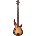 Ibanez SRH500F-NNF - SR Aerium Fretless Semi-Hollow - Bass Guitar - Natural Brown Burst Flat