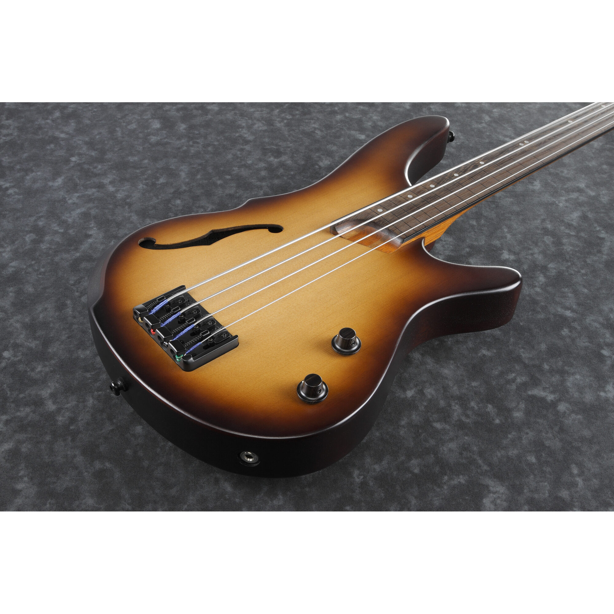 Ibanez SRH500F-NNF - SR Aerium Fretless Semi-Hollow - Bass Guitar - Natural Brown Burst Flat - Image 4