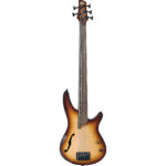 Ibanez SRH505F-NNF - SR Aerium Fretless Semi-Hollow 5-String - Bass Guitar - Natural Brown Burst Flat