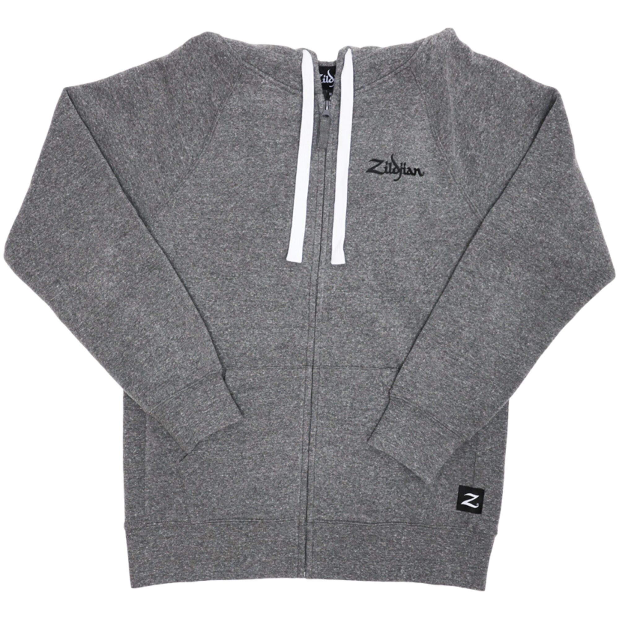 Zildjian T3421 Gray Zip Up Logo Hoodie Sm