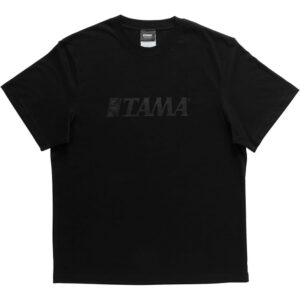 TAMA TAMT007XXL Black Logo T-Shirt, Black, XXL