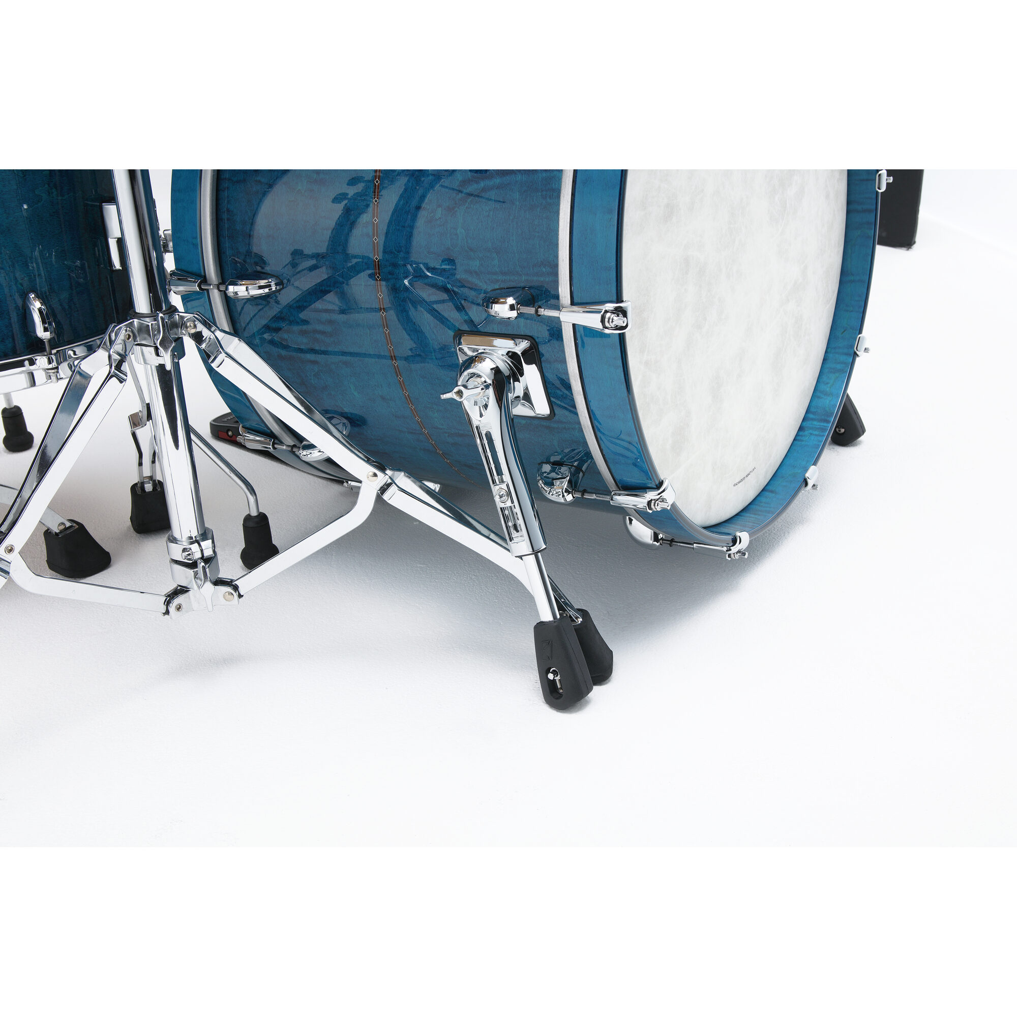 TAMA TM42RZSS-ROLC STAR Maple 4-Piece Shell Pack with 22" Bass Drum - Ocean Blue Curly Maple - Image 4