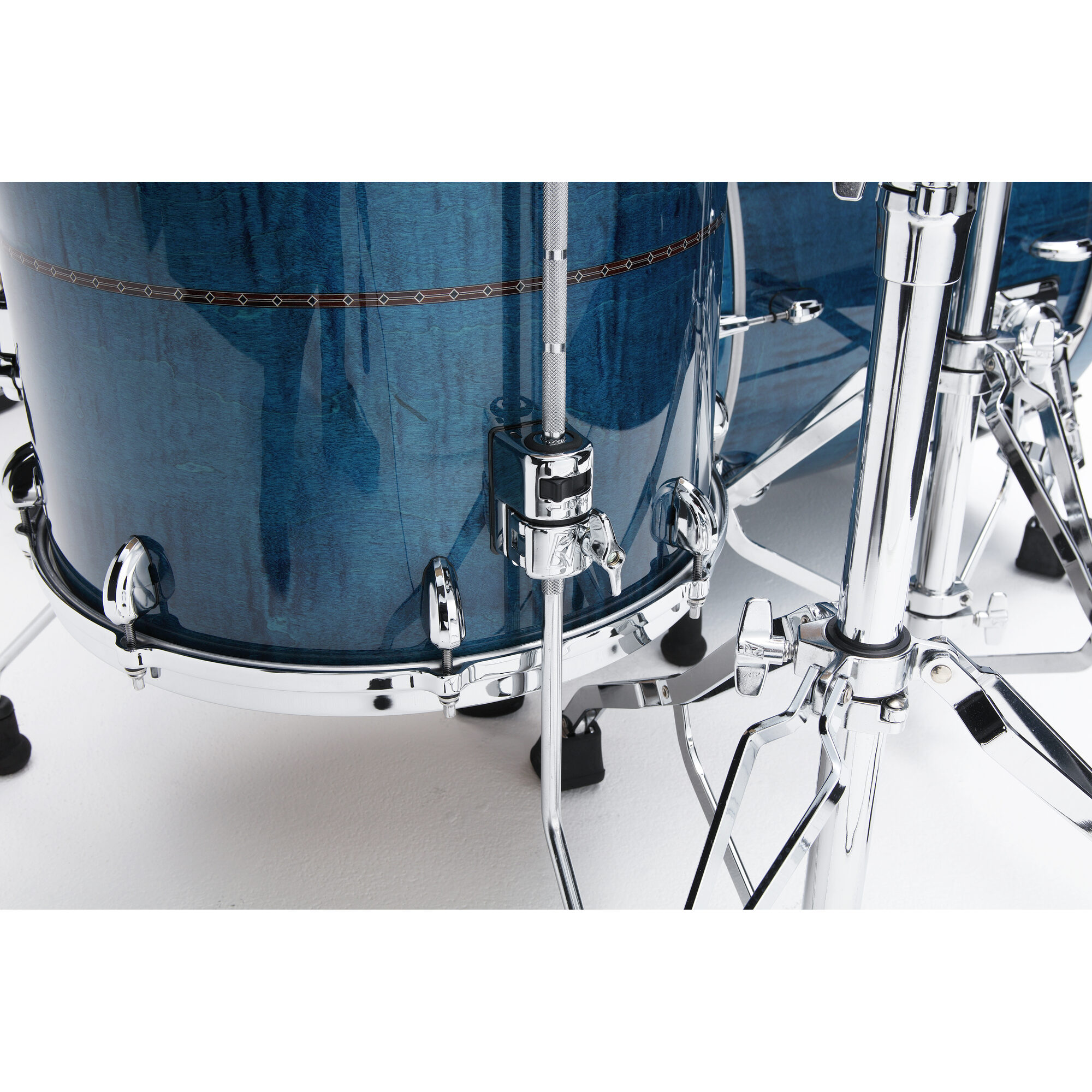 TAMA TM42RZSS-ROLC STAR Maple 4-Piece Shell Pack with 22" Bass Drum - Ocean Blue Curly Maple - Image 5