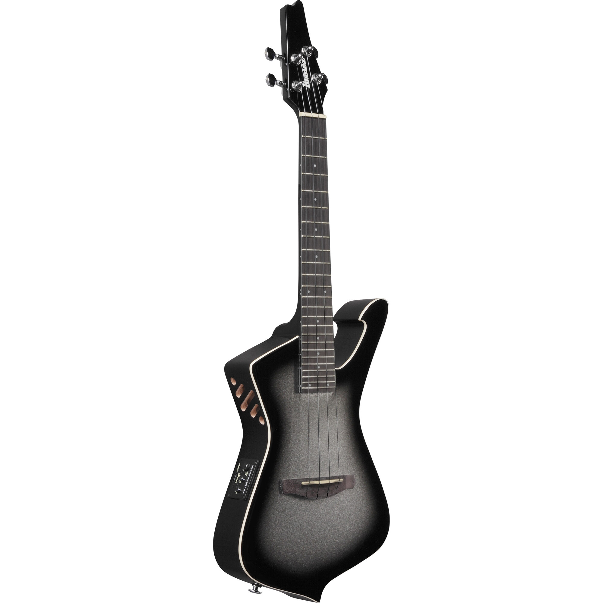 Ibanez UICT100-MGS - Iceman Ukulele, Tenor, Electro Acoustic - Metallic Gray Sunburst - Image 4