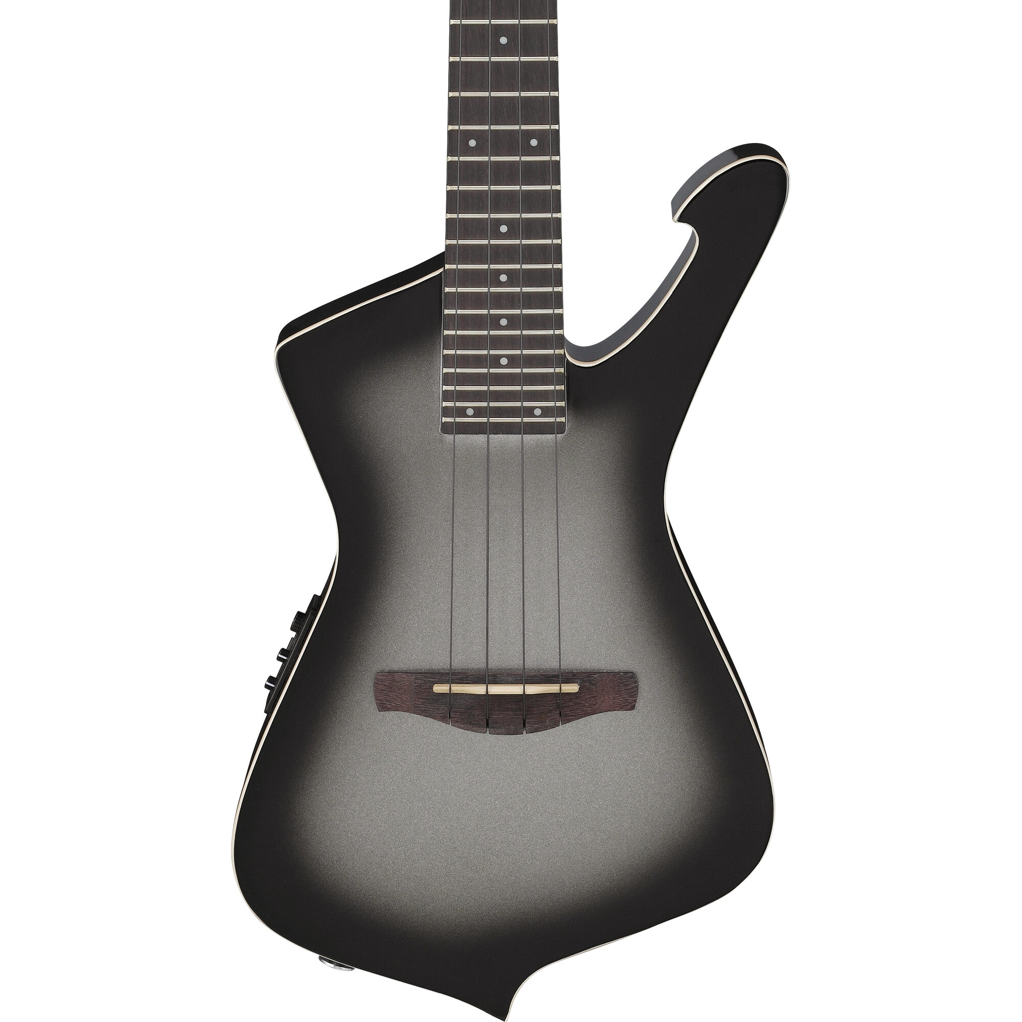 Ibanez UICT100-MGS - Iceman Ukulele, Tenor, Electro Acoustic - Metallic Gray Sunburst - Image 5