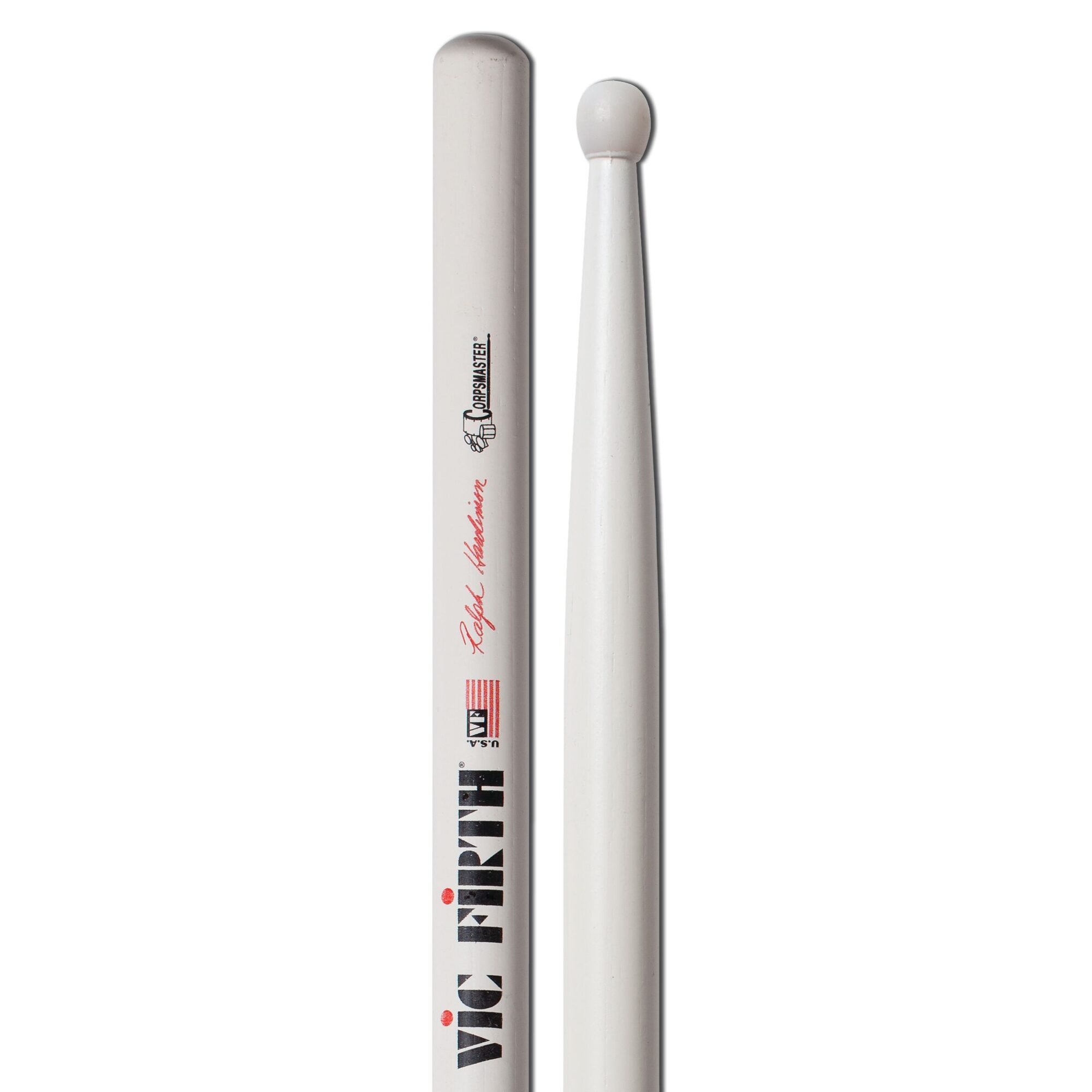 Vic Firth VF-SRHN Corpsmaster® Ralph Hardimon Nylon Tip Signature Snare Drumsticks