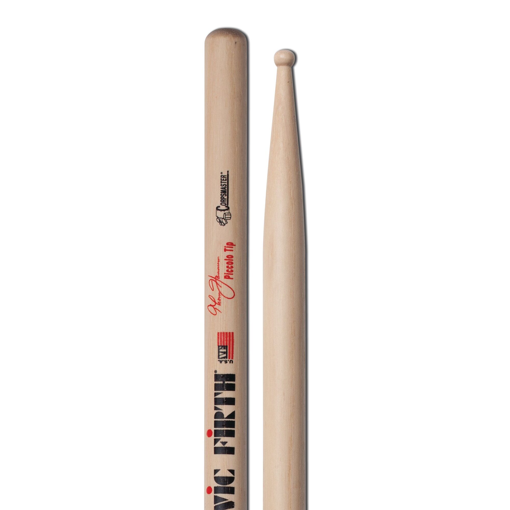 Vic Firth VF-STH3 Corpsmaster® Thom Hannum Piccolo Tip Signature Snare Drumsticks