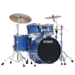 TAMA WBS42S-LOR STARCLASSIC Walnut/Birch 4-Piece Shell Pack with 22" Bass Drum - Lacquer Ocean Blue Ripple