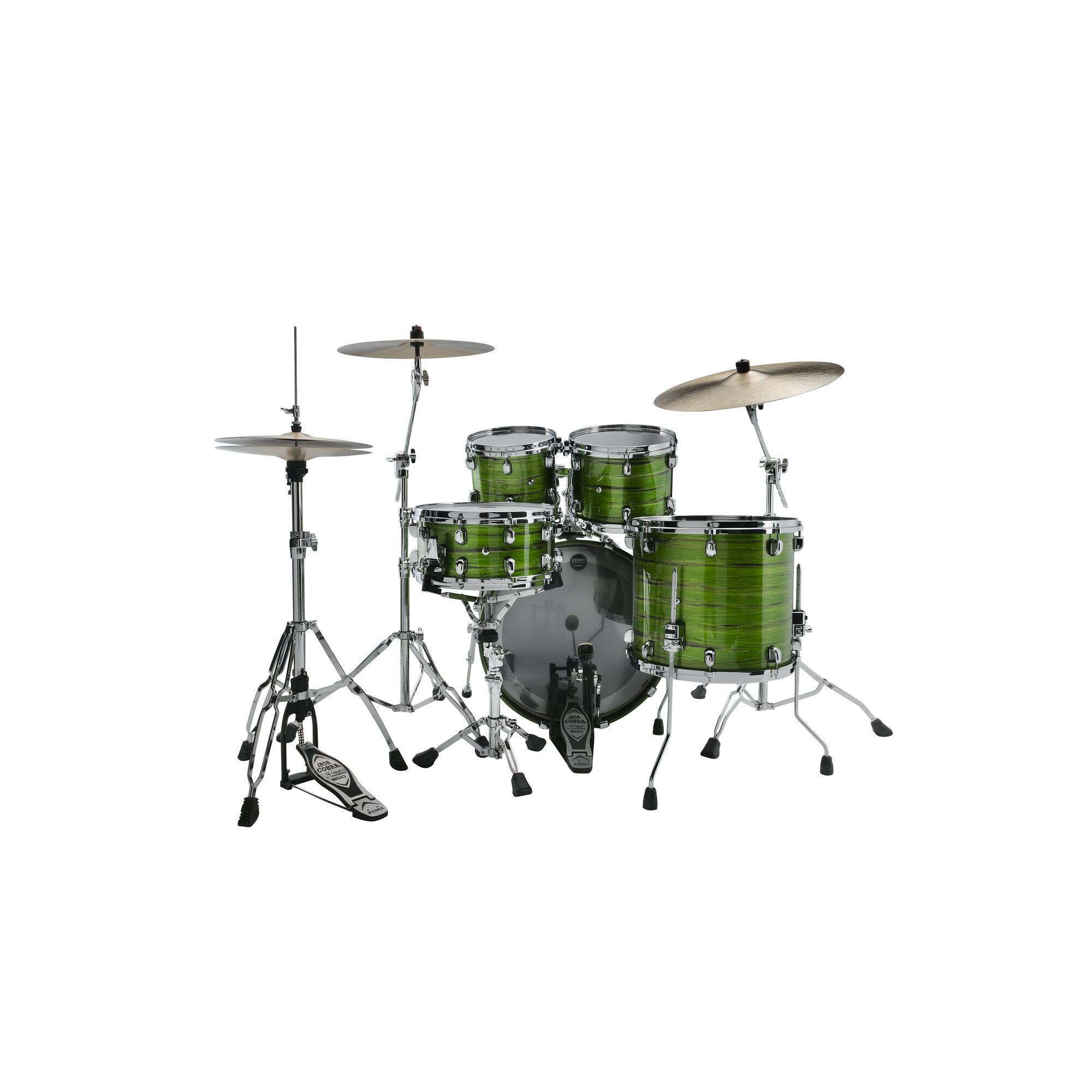 TAMA WBS42S-LSO STARCLASSIC Walnut/Birch 4-Piece Shell Pack with 22" Bass Drum - Lacquer Shamrock Oyster - Image 6