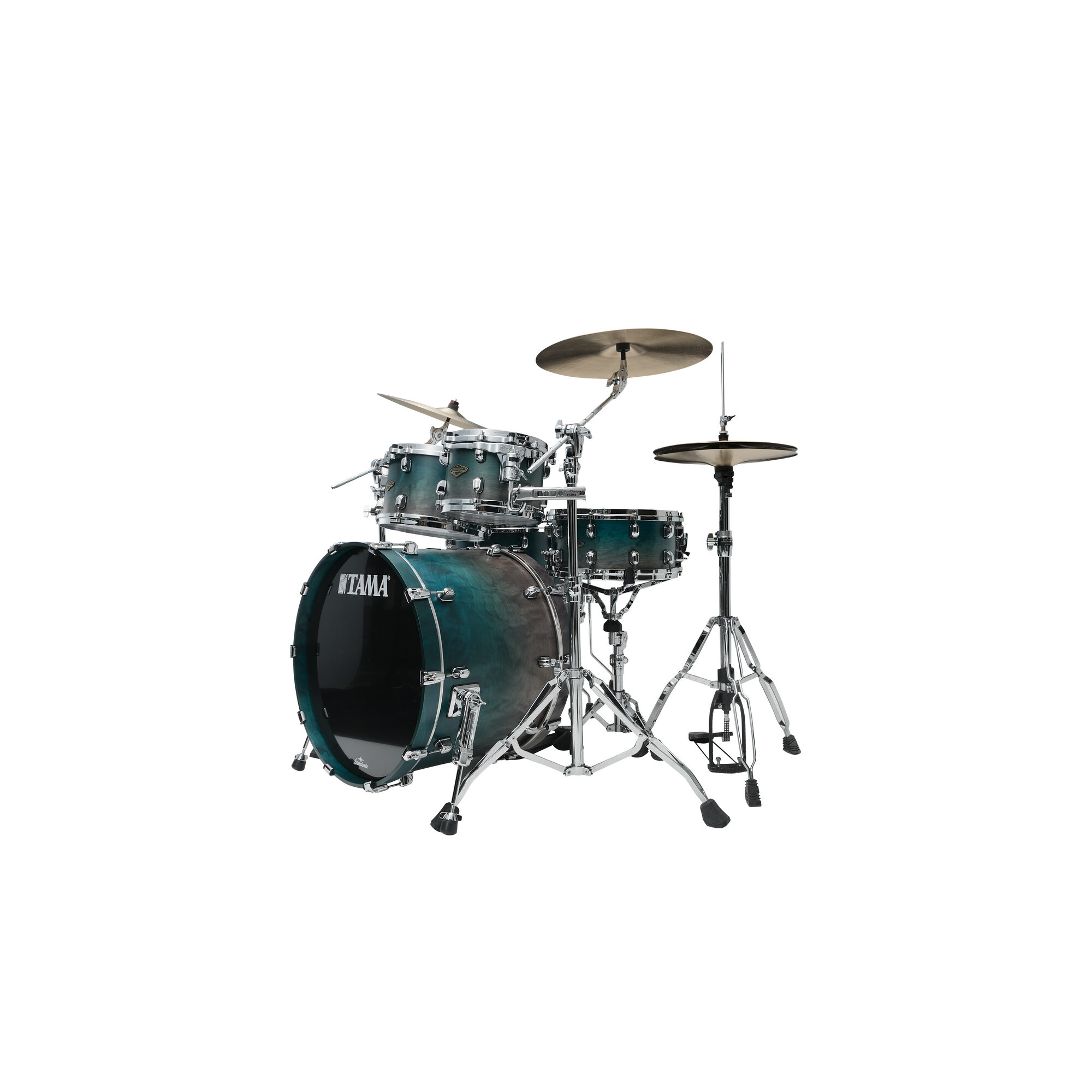 TAMA WBS52RZS-SPF STARCLASSIC Walnut/Birch 5-Piece Shell Pack with 22" Bass Drum - Satin Sapphire Fade - Image 7