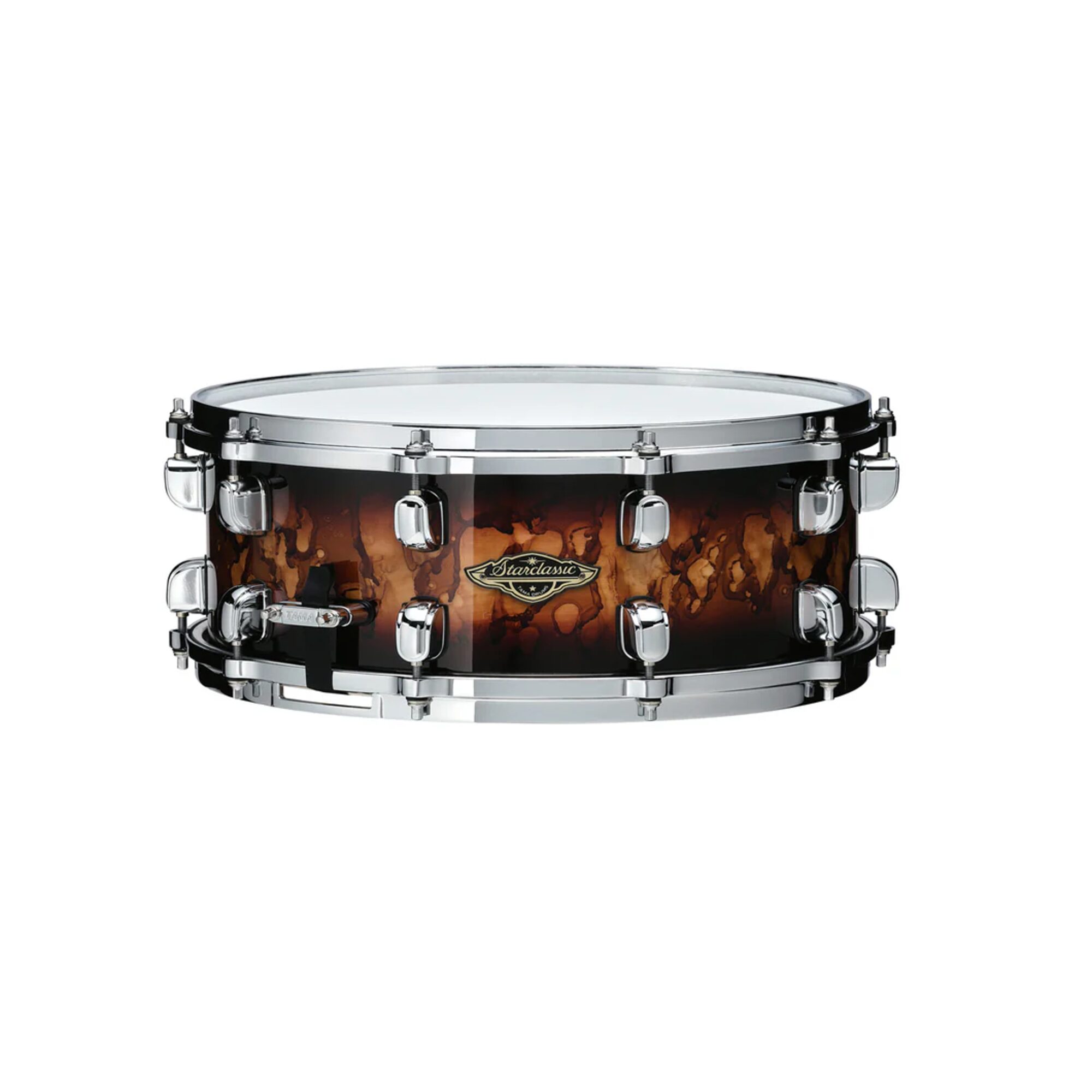 TAMA WBSS55-MBR Starclassic Walnut/Birch 14" x 5.5" Snare Drum, Molten Brown Burst