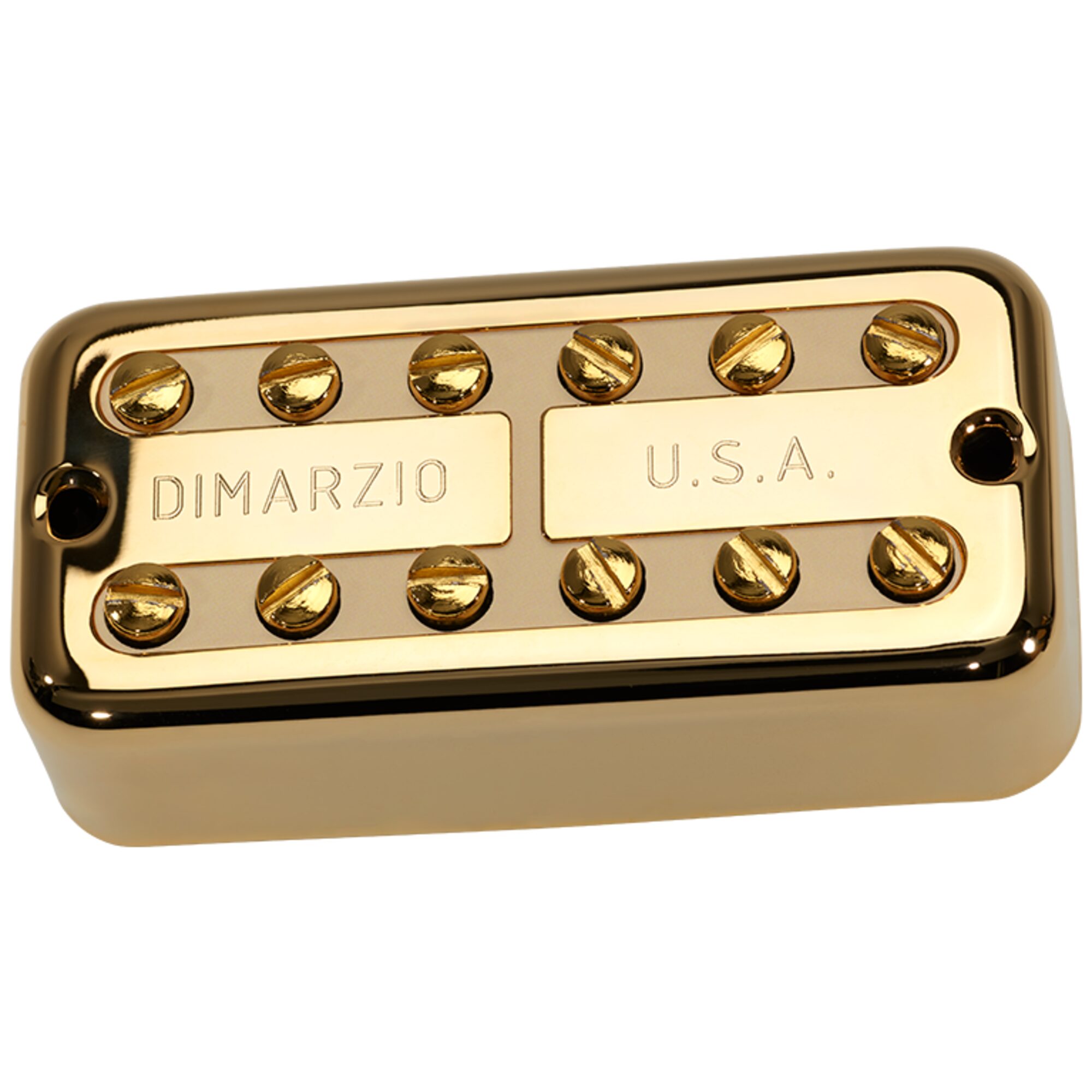 DiMarzio® New’Tron™, Neck Pickup, Standard Spaced, Gold Cover, Cream Insert