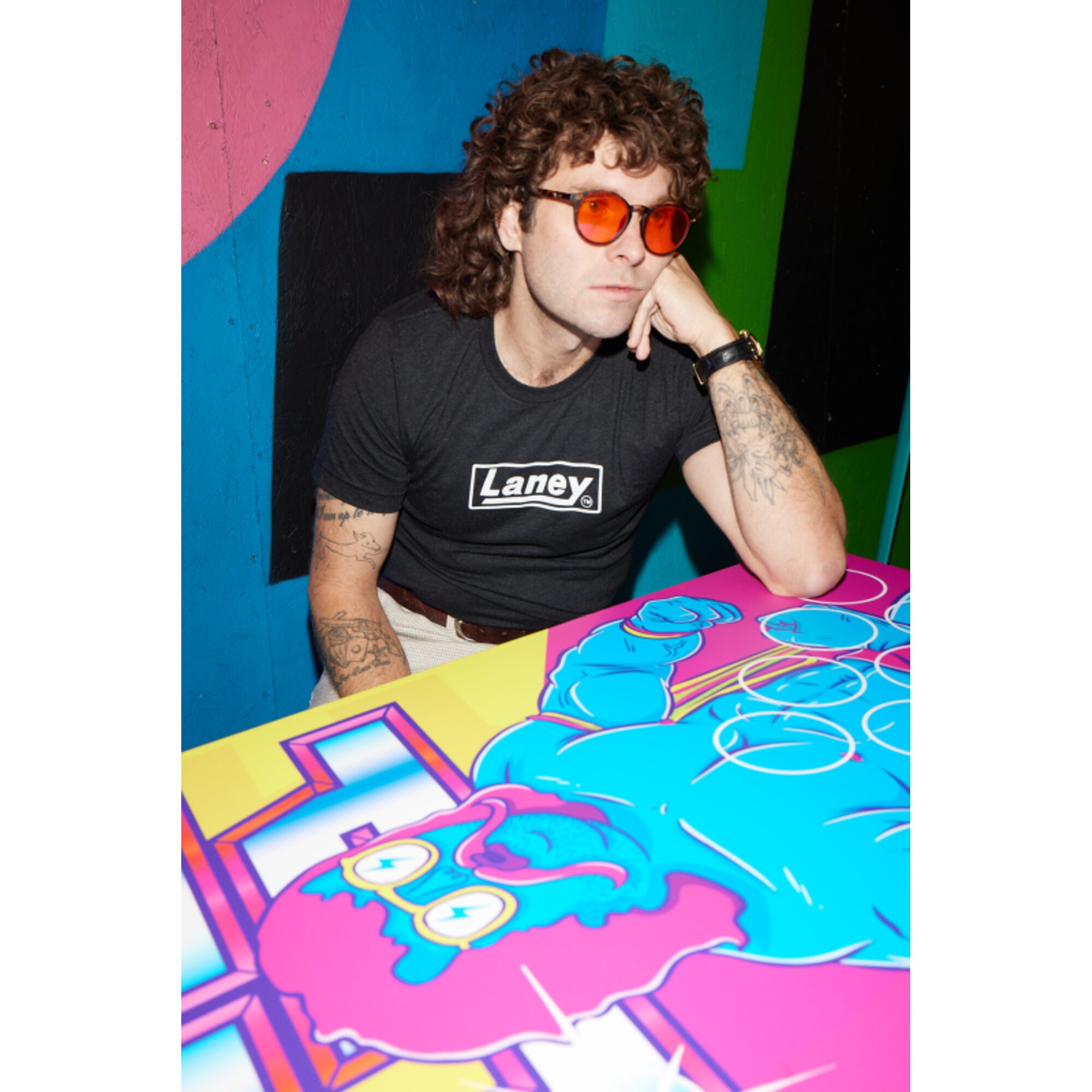 Laney Vintage Logo Black T-Shirt - XXXL - Image 6
