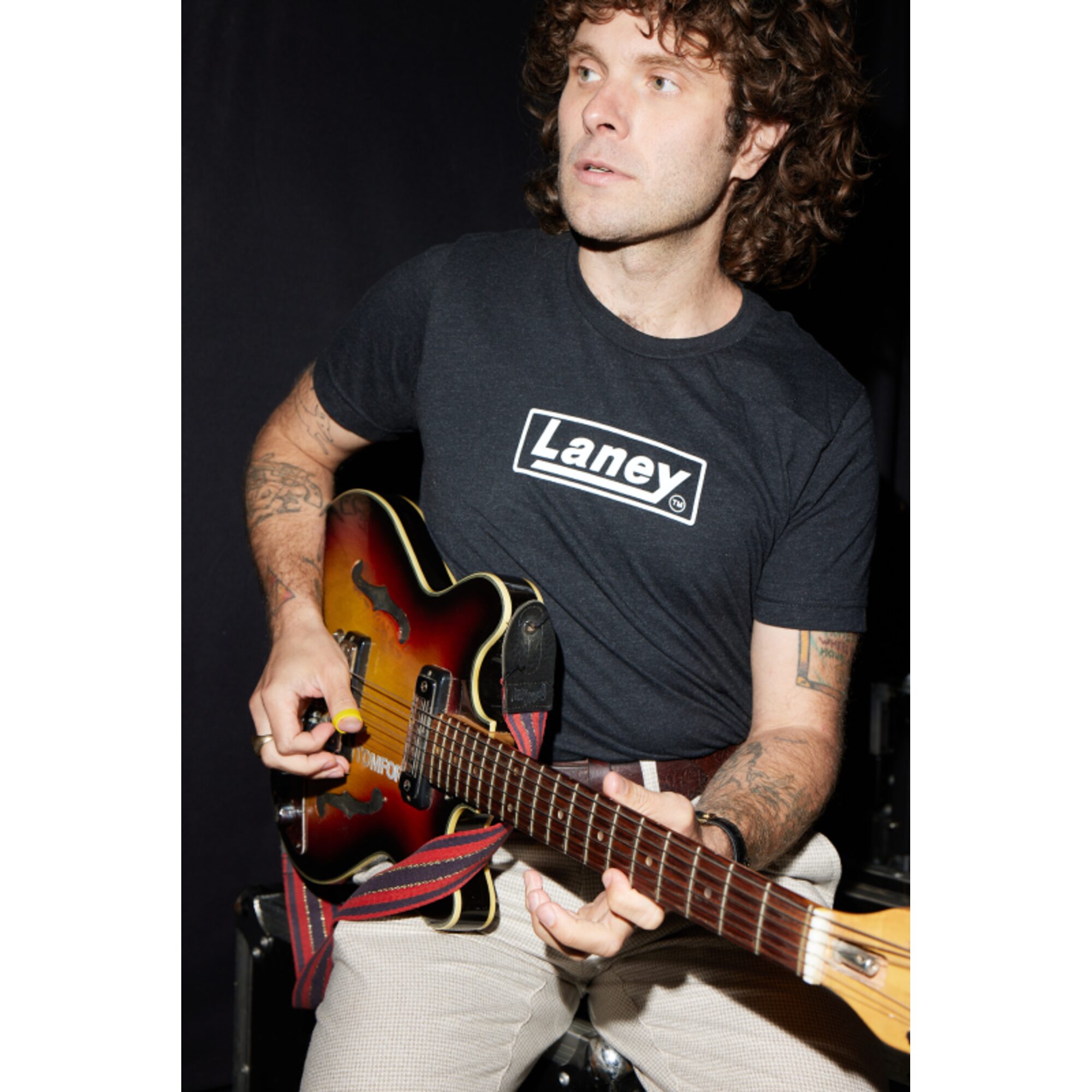 Laney Vintage Logo Black T-Shirt - XXL - Image 9