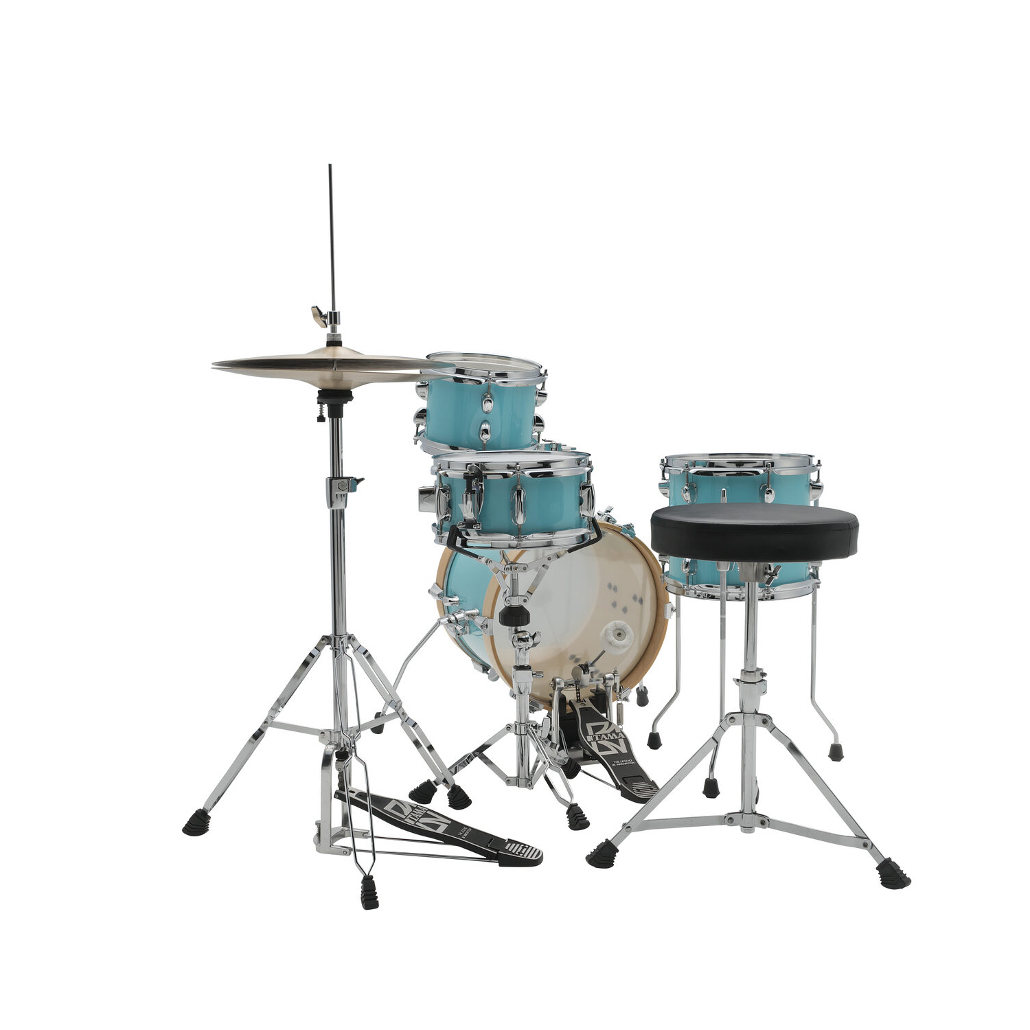 TAMA LJK44H4-AQB Club-JAM Flyer 4-Piece Complete Drum Kit with 14" Bass Drum & Hardware - Aqua Blue - Image 11