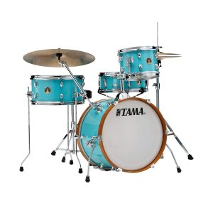 TAMA LJK48H4-AQB Club-JAM 4-Piece Complete Drum Kit with 18" Bass Drum & Hardware - Aqua Blue