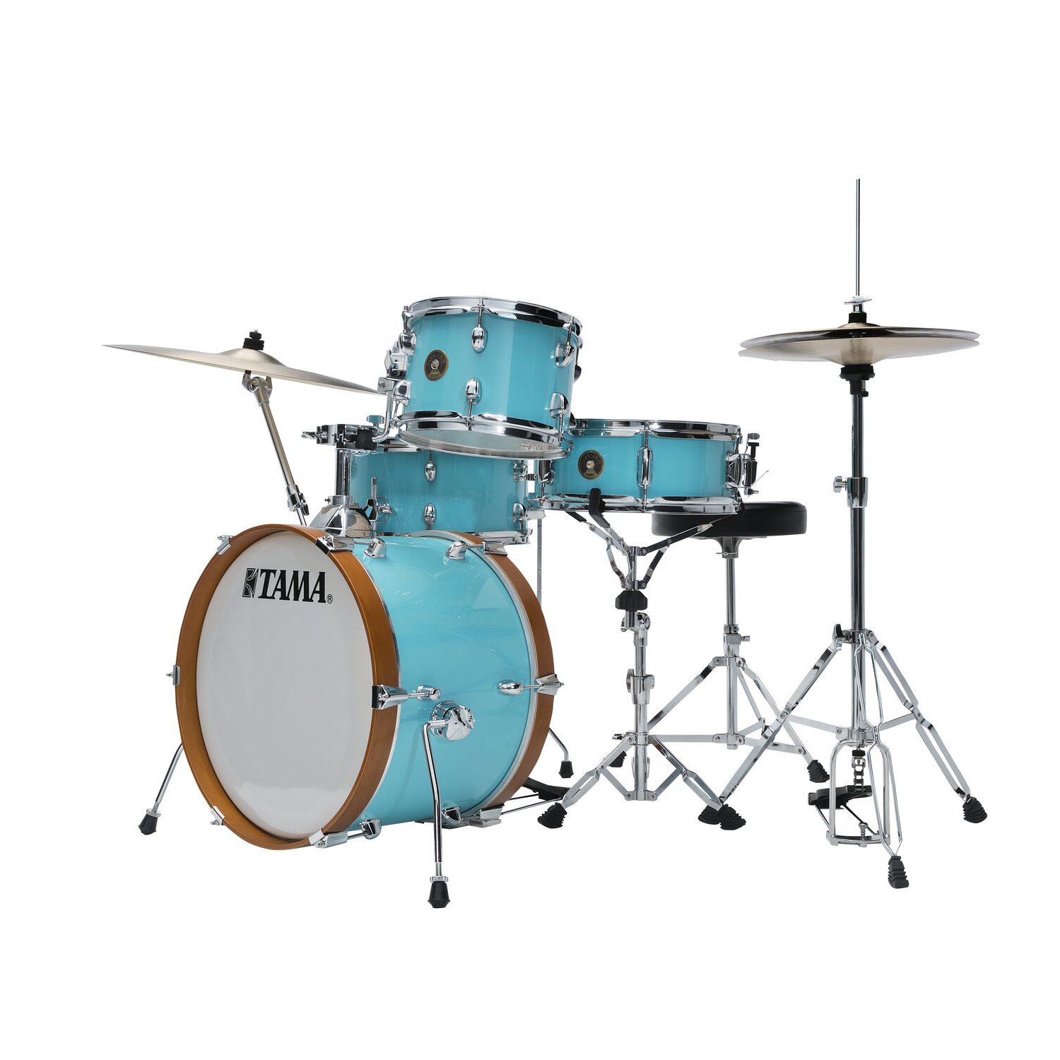 TAMA LJK48H4-AQB Club-JAM 4-Piece Complete Drum Kit with 18" Bass Drum & Hardware - Aqua Blue - Image 7