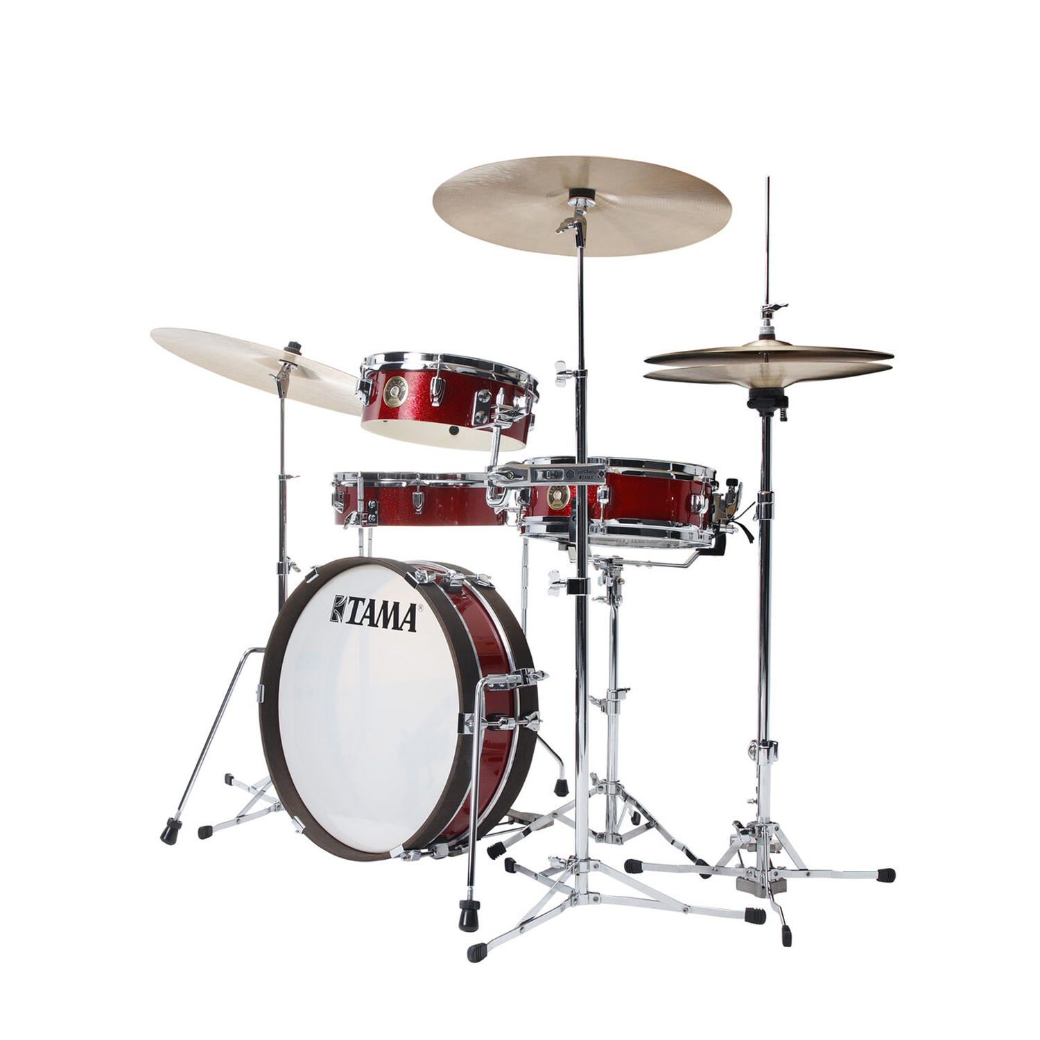 TAMA LJK48P-BRM Club-JAM Pancake 4-Piece Shell Pack with 18" Bass Drum - Burnt Red Mist - Image 7