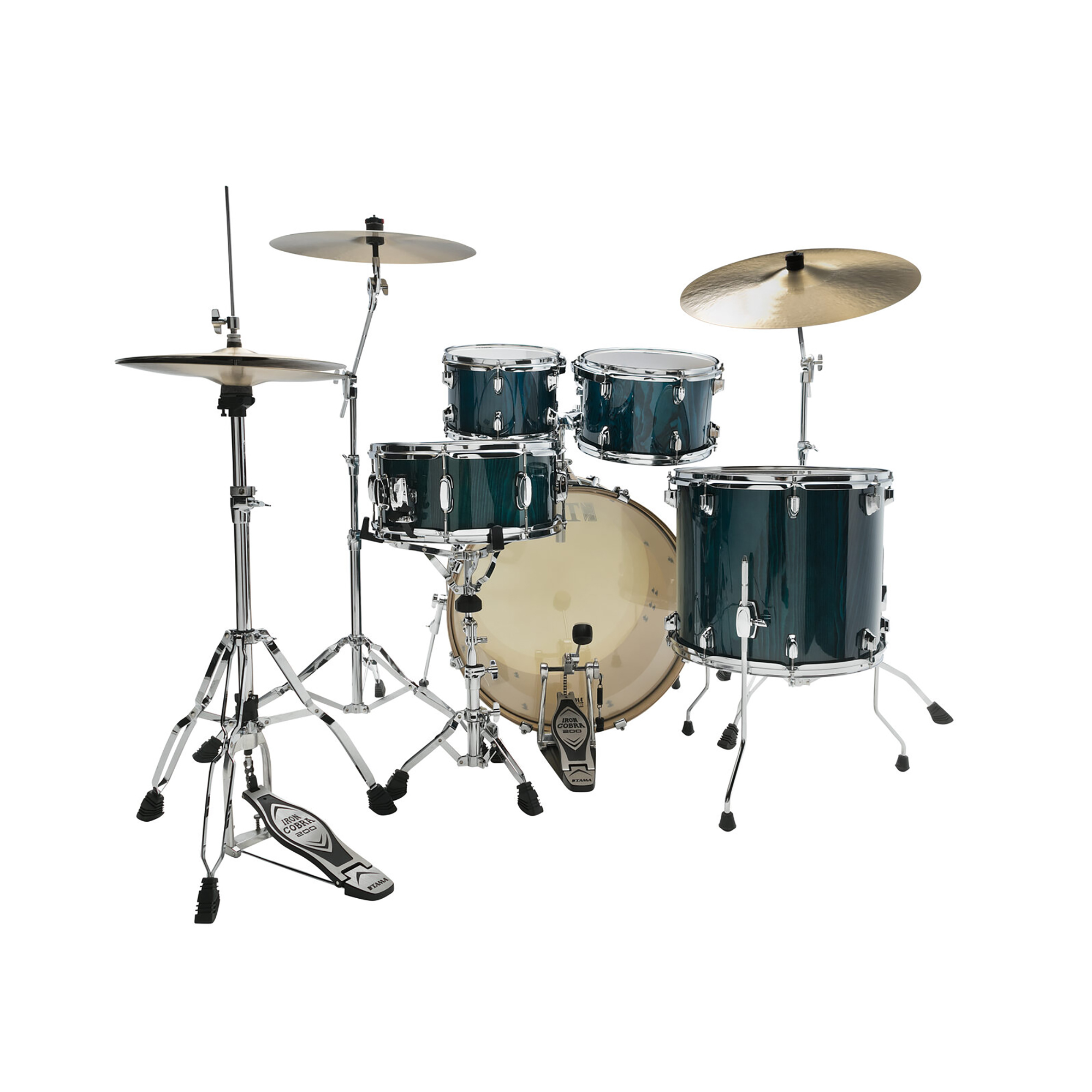 TAMA CL52KRS-PGHP Superstar Classic 5-Piece Shell Pack with 22" Bass Drum - Sapphire Lacebark Pine - Image 6