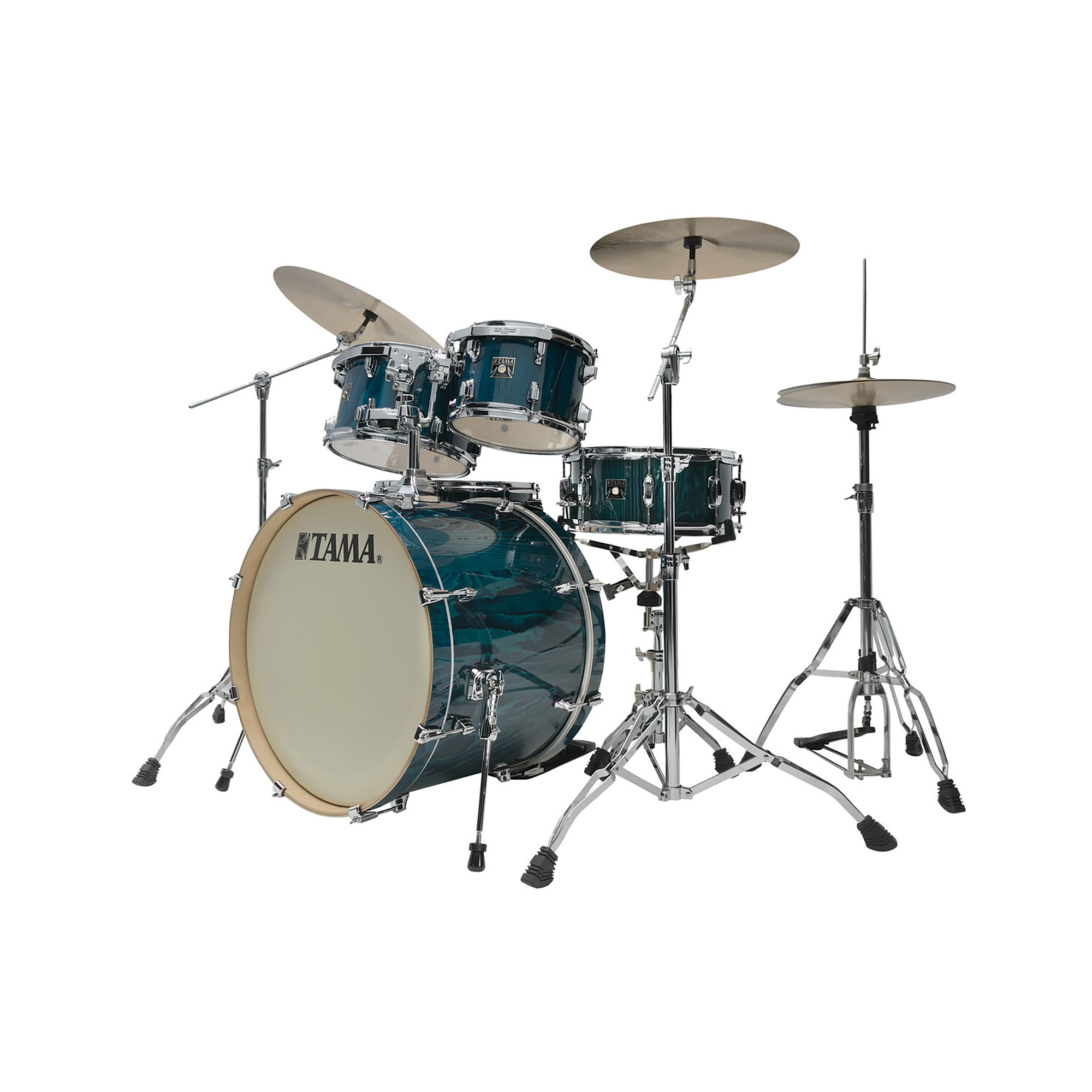 TAMA CL52KRS-PGHP Superstar Classic 5-Piece Shell Pack with 22" Bass Drum - Sapphire Lacebark Pine - Image 7