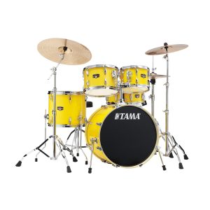 TAMA IP50H6W-ELY Imperialstar 5-Piece Drum Kit with 20" Bass Drum, Hardware & Cymbals Included - Electric Yellow