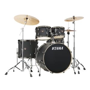 TAMA IP52H6WBN-BOB Imperialstar 5-Piece Complete Drum Kit with 22" Bass Drum, Hardware Included - Blacked Out Black