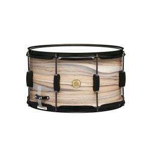 TAMA WP148BK-NZW Woodworks 14" x 8" Snare Drum, Natural Zebrawood Wrap